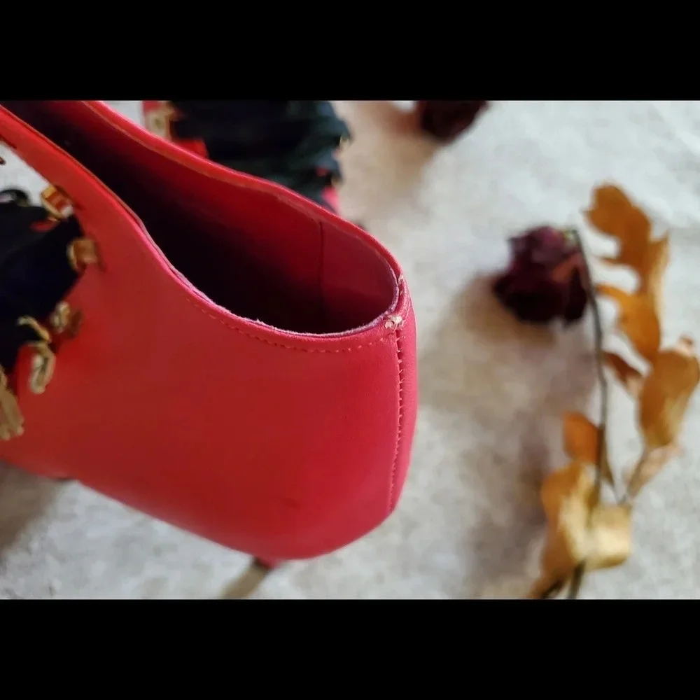 Privileged Demeter Lace Up Pink heels - Picture 5 of 9